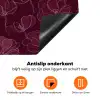 Bloemen - Patroon - Bordeauxrood Inductie beschermer vinyl 3mm klein 276 -zzzzzzz-td-onderkant