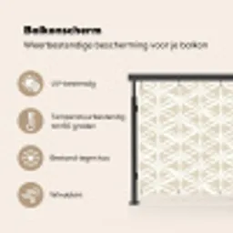 Motief - Modern - Beige Balkonbeschermer Duitsland klein 596 -specs_NL