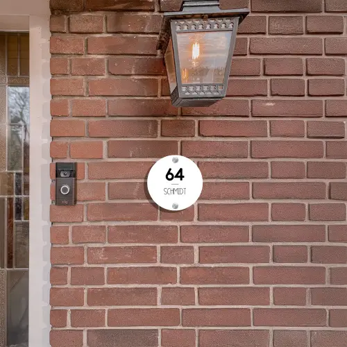 Wit vlak - Modern Naambord Rond klein -sfeer7-rond-XS