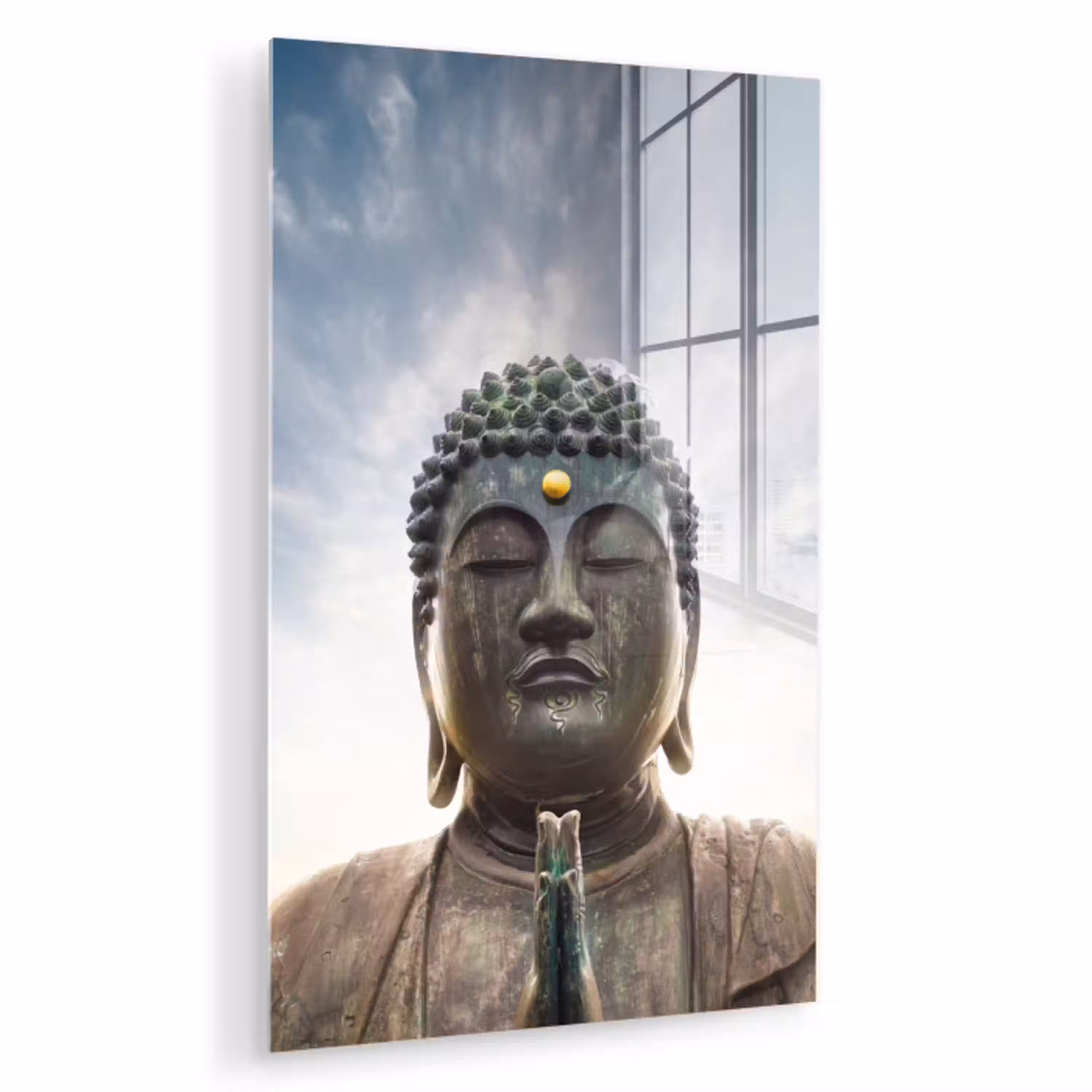 Boeddha hoofd - Buddha - Lucht - Spiritueel - Meditatie plexiglas 5mm klein -zzzproduct_nieuw