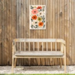 Veldbloemen - Stengels - Blaadjes - Groen Tuinposter op houten frame 2 cm dik klein -sfeer4