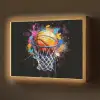 Graffiti - Sport - Basketbal - Basket Light Box met batterij (Wandlamp) middel -z3d_website