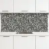 Grafisch - Lijnen - Zwart - Wit keuken achterwand 2 middel 871 -3d