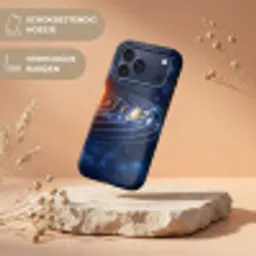 Ruimte - Zonnestelsel - Blauw Toughcase MagSafe Apple iPhone 17 Pro Max klein -USP_RandenV_NL