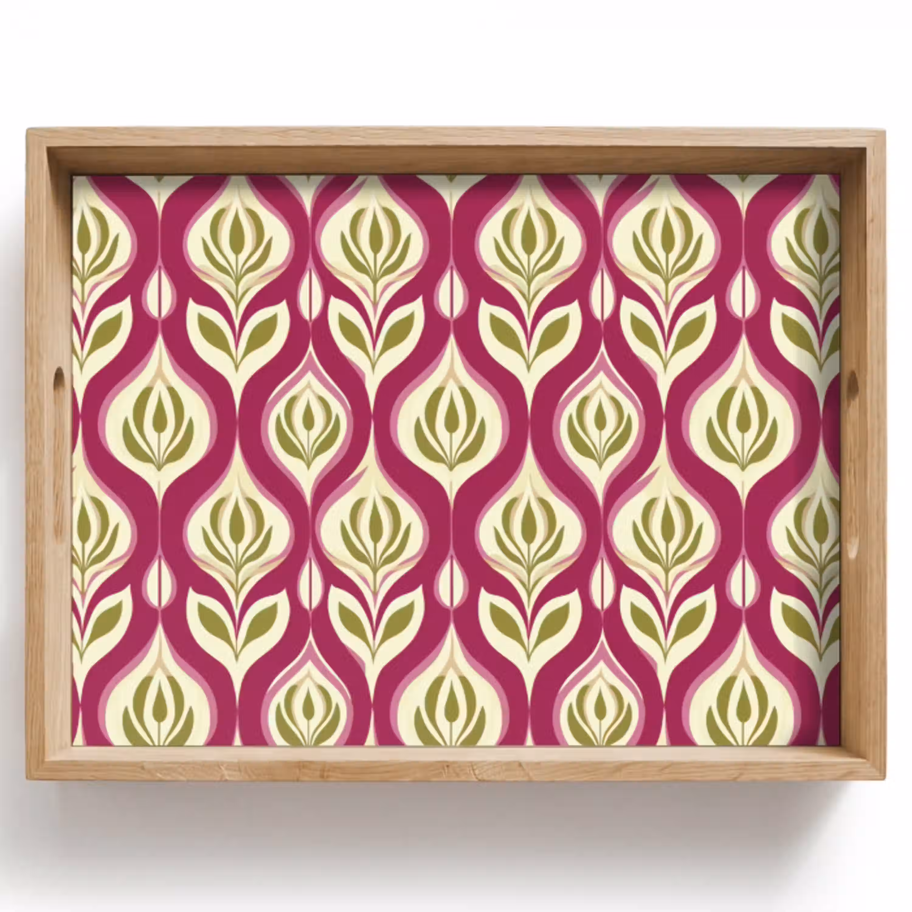Retro - Floraal - Paars Dienblad Rechthoek middel 911 -z3d_shopping