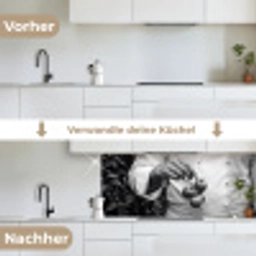 Tomaten - Chef - Zwart - Wit keuken achterwand 2 middel -voor-na_DE
