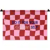 Furture - Geblokt - Rood Wandkleed katoen klein -zz3d
