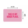 Tekst - Modern - Roze Placemat vinyl groot -specs