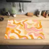 Abstract - Golvend - Oranje Inductie beschermer vinyl 3mm klein -sfeer5