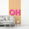 Tekst - Strepen - Roze fotobehang vinyl groot -woonkamer