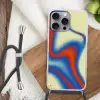 Golven - Kleurrijk - Abstract Hoesje iPhone 16 Pro Max met koord klein -sfeer4