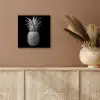 Ananas - Gedetailleerd - Bladeren aluminium wit klein -sfeer4