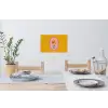 Lelie - Oranje - Lijst - Ovaal Muursticker klein -eettafel