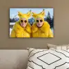 Vrouwen - Bananen - Geel canvas 2cm klein -sfeer3