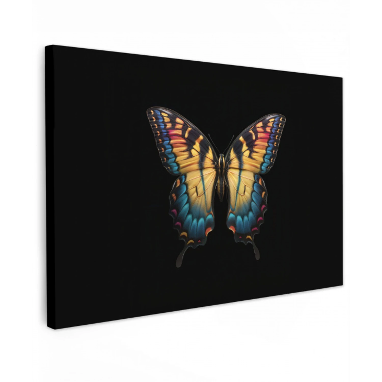 Vlinder - Kleurrijk - Speels canvas 2cm klein -z3d