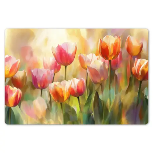 Tulpen - Sprookjesachtig - Kleurrijk Placemat vinyl groot -zzsfeer1_Kitchenyeah-website
