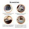 Abstract - Blauw - Bladeren Inductie beschermer vinyl 3mm klein -zzzzzzz-td-werking