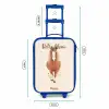 Bruin paard in gallop Kinderkoffer - Blauw klein -productfoto_formaten