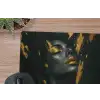 Gezicht - Vrouw - Verfspatten - Abstract muismat rubber klein -closeup