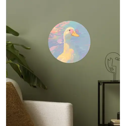 Eend - Zonnebril - Water Wandcirkel behangsticker klein -sfeer2