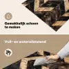 Geometrisch Houtmozaïek Inductie beschemer met haakjes middel -ky-schoon-nl
