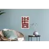 Koffie -Japandi - Rood - Vintage Muursticker klein -plant