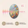 Bloemen - Natuur - Botanisch - Kunst Akoestische PET Vilt - Rond klein -USP_NL