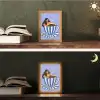 Mok - Koffie - Vrouw - Paars Light Box met kabel (Tafellamp) klein -sfeer3