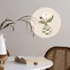 Bloem - Wit - Vaas - Quote Wandcirkel behangsticker klein -sfeer3