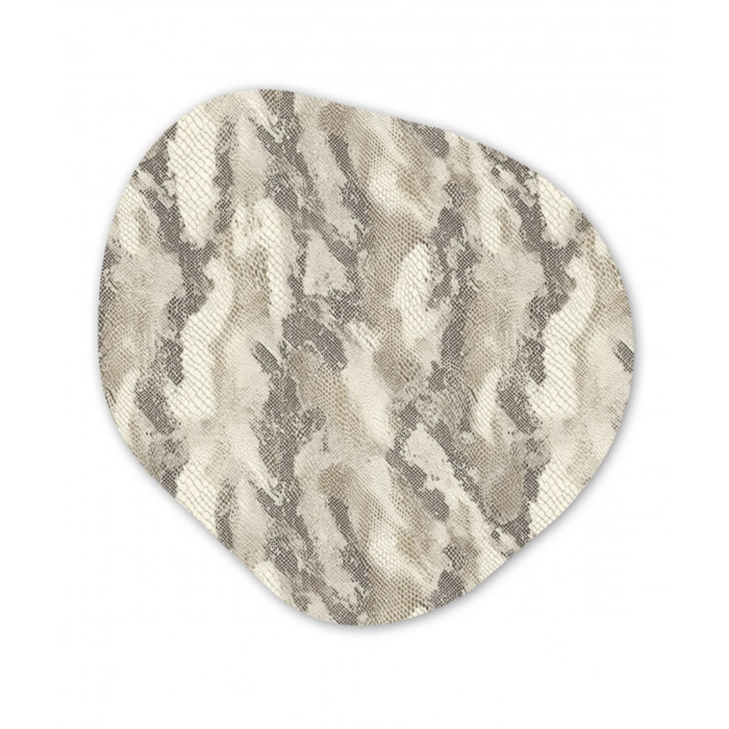 Slang - Patroon - Taupe Wandcirkel Organisch Aluminium middel 851 -3d