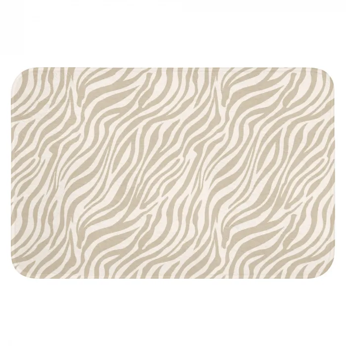 Zebra - Patroon - Beige WCmat klein 1009 -3d