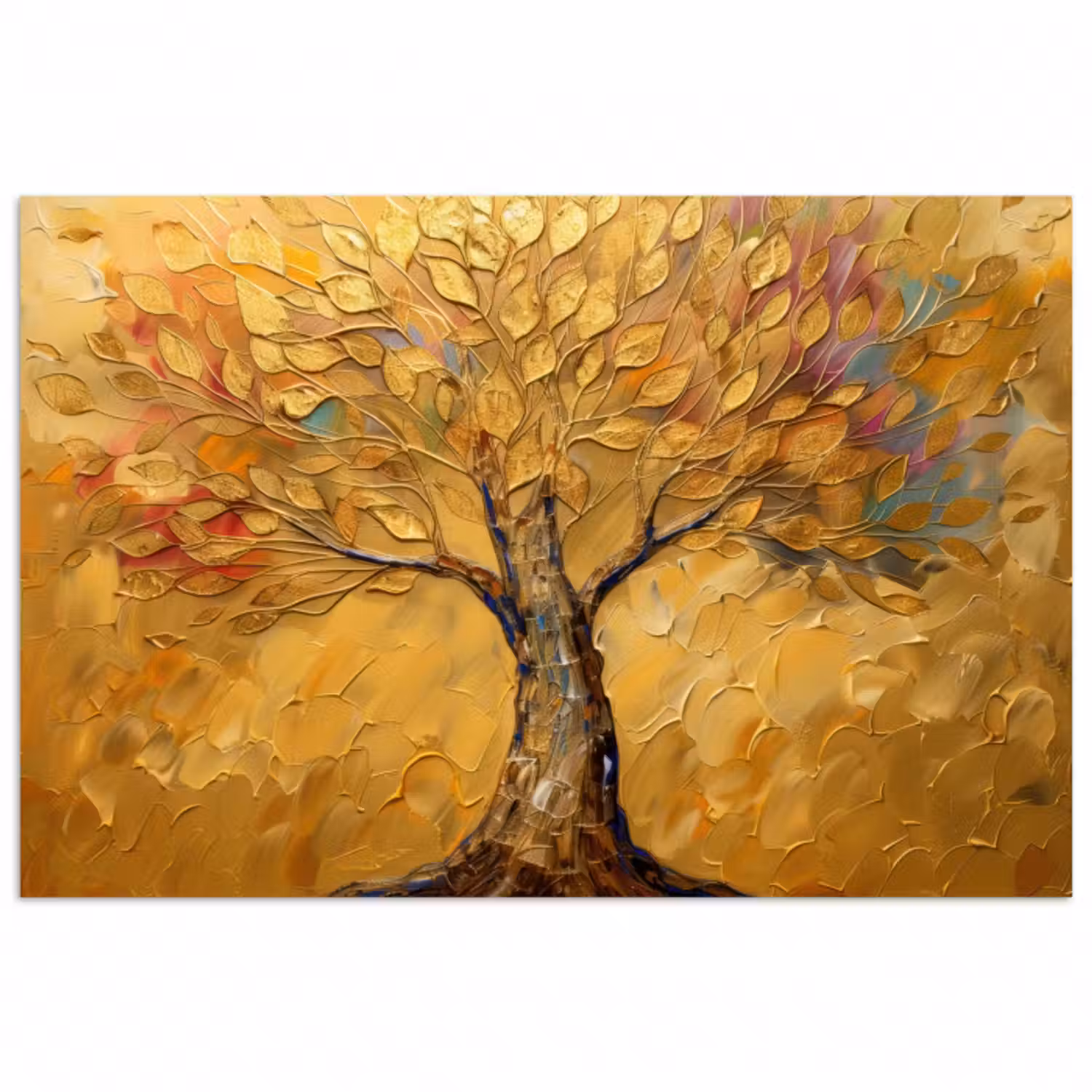 Poster - Gold - Baum - Abstrakt - Modern