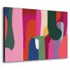 Kleurvakken - Recht - Rond - Abstract Textielframe zwart klein -3d