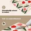 Tulpen - Modern - Roze Inductie beschemer met haakjes klein -ky-schoon-nl