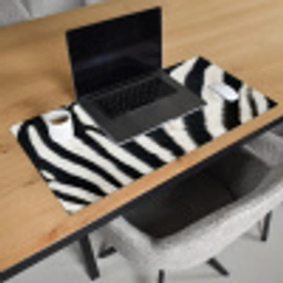 Zebra - Vacht - Klassiek - Zwart - Wit Muismat XXL klein -sfeer1
