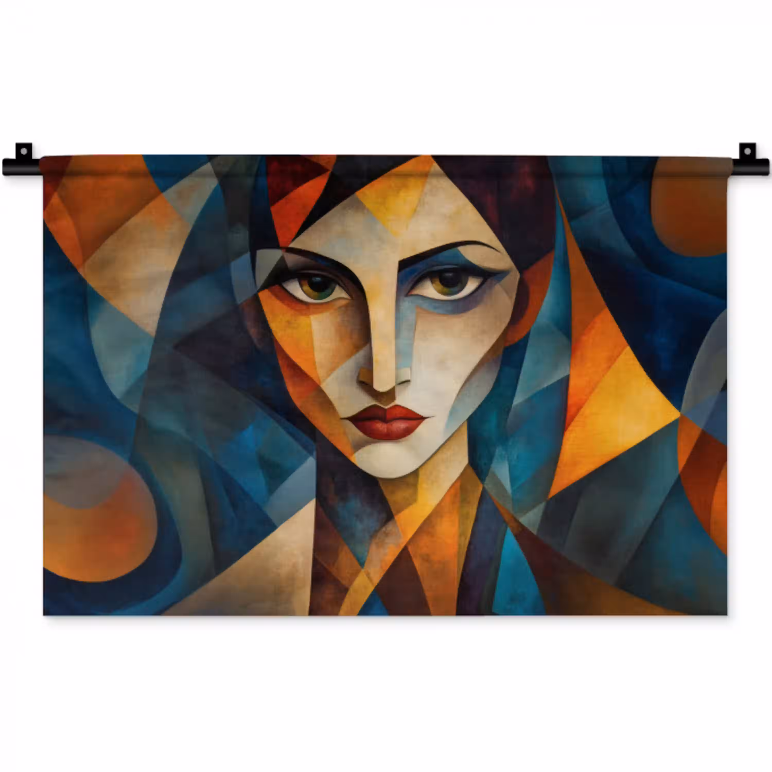 Portret - Abstract - Vormen Wandkleed katoen klein -zz3d