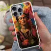 Vrouw - Bloemen - Papegaai - Schilderachtig Hoesje iPhone 16 Pro Max met koord klein -sfeer3