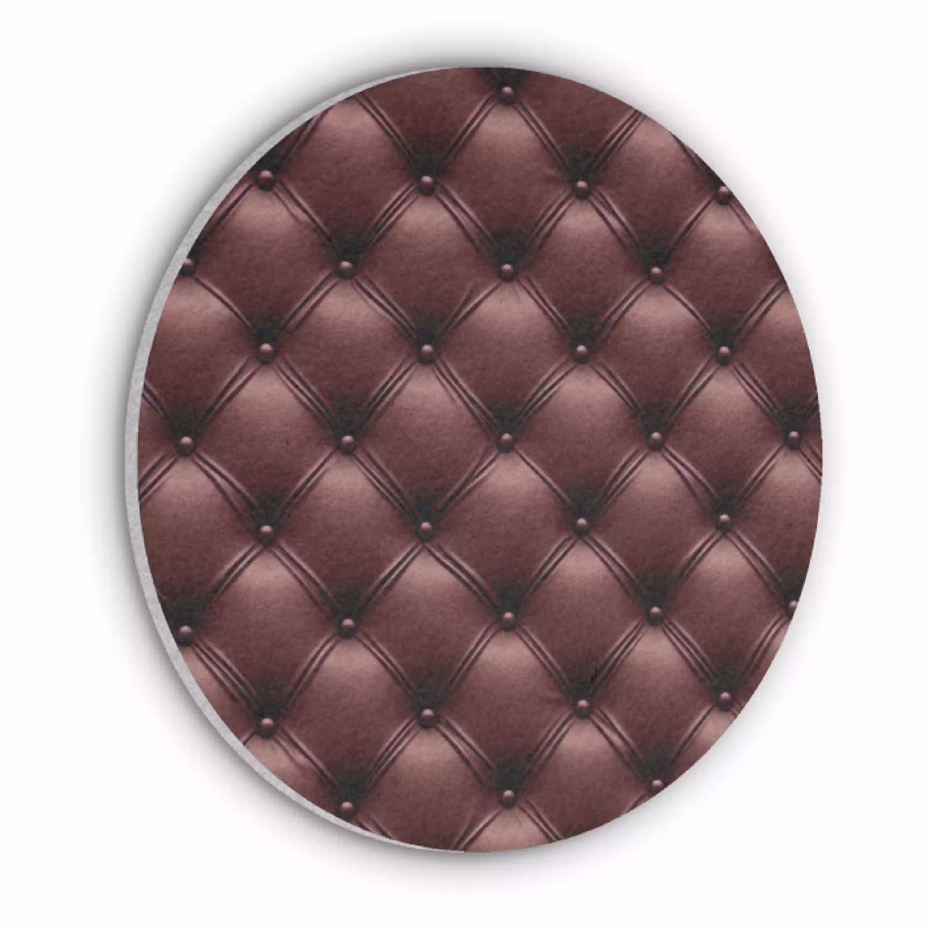 Leer - Patroon - Bordeaux Akoestische PET Vilt - Rond klein 838 -3d