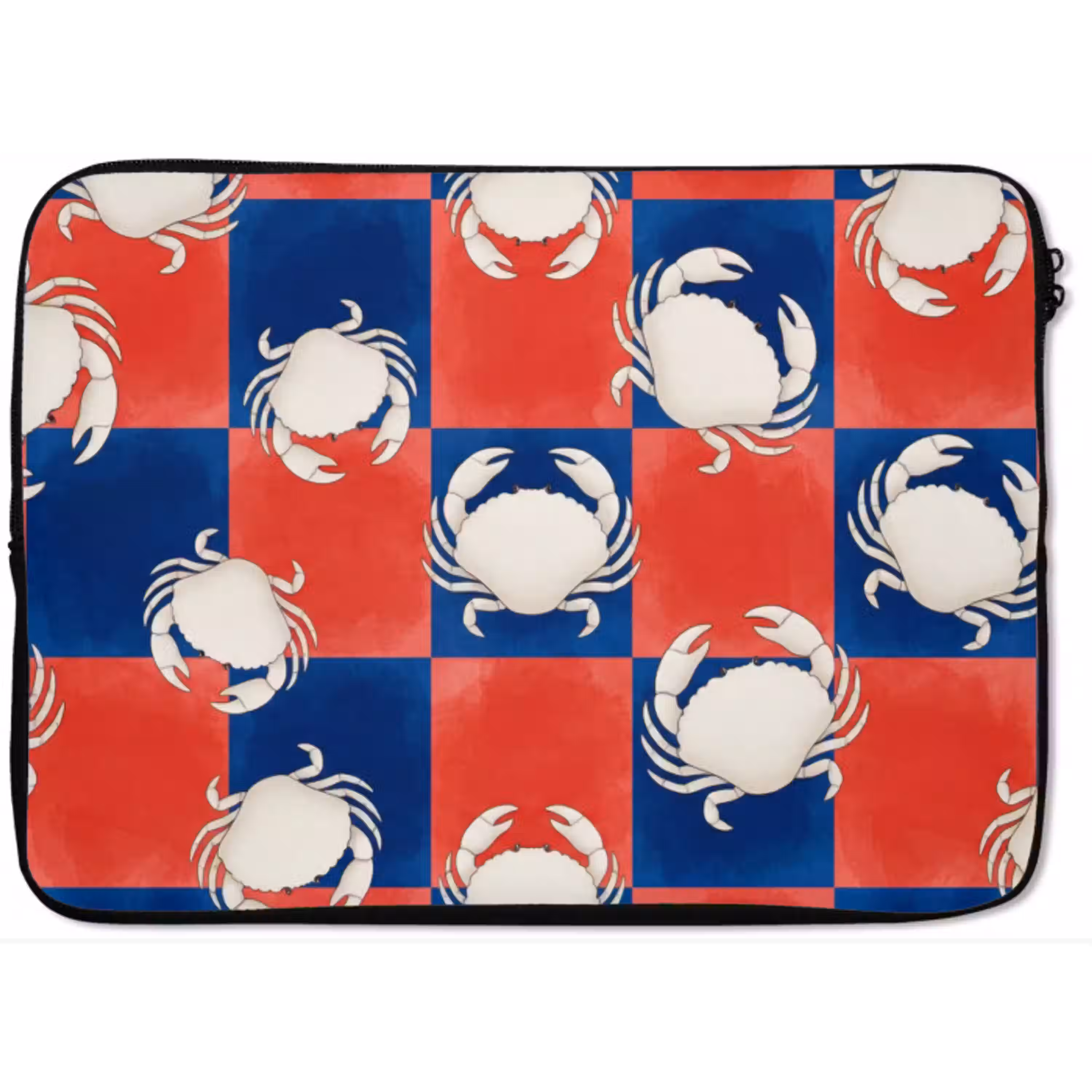 Patroon - Zeeleven - Rood - Blauw - Abstract laptophoes neopreen klein -zkaufland3dotto