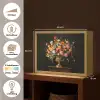 Goud - Bloemen - Kleuren - Vaas Light Box met batterij (Wandlamp) middel -USP_websiteoverzichtNL