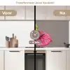 Planten - Anthurium - Groen - Roze keuken achterwand 2 middel -voor-na2_NL