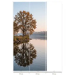 Bomen - Reflectie - Water - Zonsopgang - Serene Behang Vlies klein -USP_banen