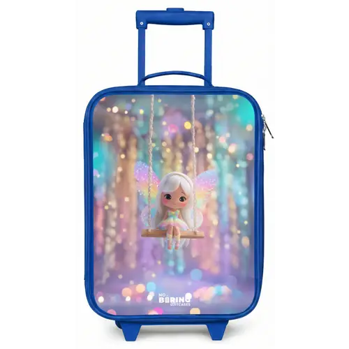 Fee - Elf - Regenboog Kinderkoffer - Blauw klein -zz3dotto