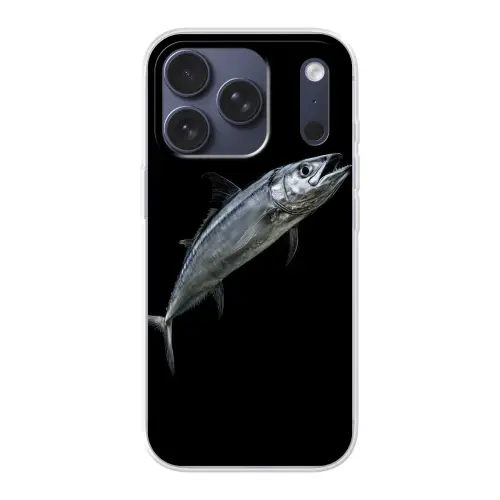 Makreel - Vis - Zwart Telefoonhoesje iPhone 17 Pro klein -3d