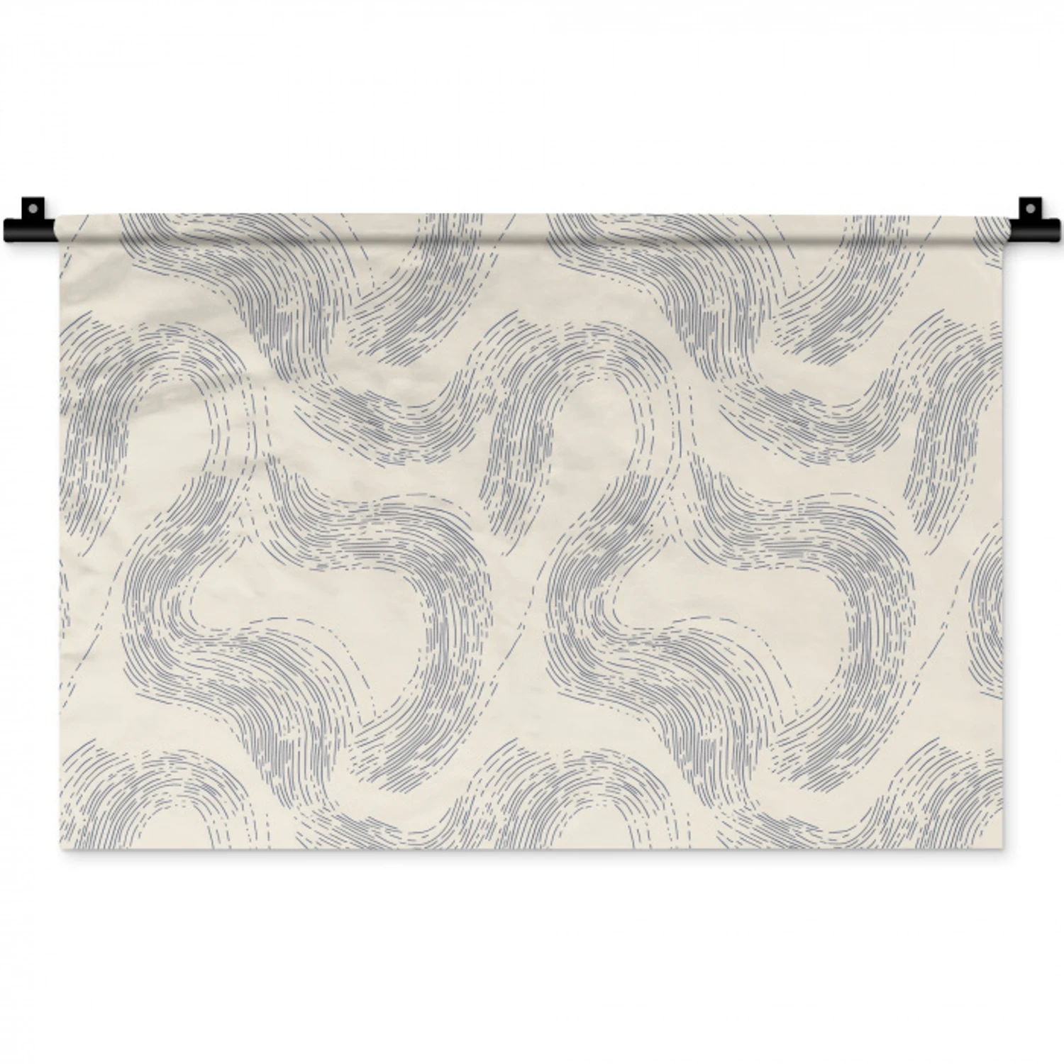 Lijnen - Patroon - Beige - Minimalistisch Wandkleed katoen klein 269 -zz3d