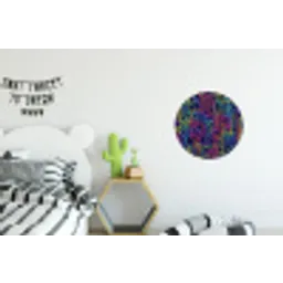 Retro - Abstract - Neon Wandcirkel aluminium klein -kinderkamer