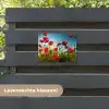 Klaprozen in ochtendlicht tuinposter los doek klein -sfeer3