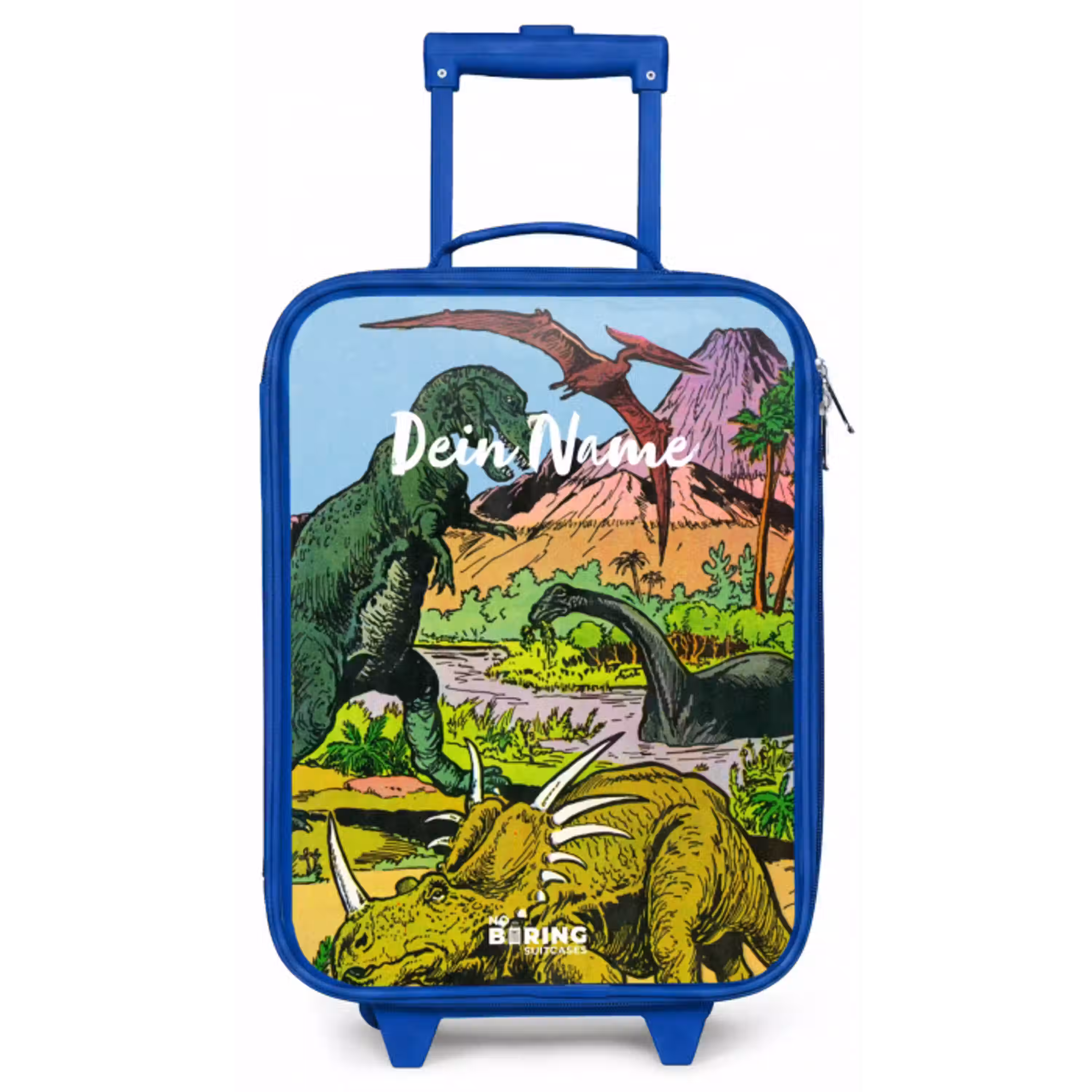Feest in Dinosaurusland Kinderkoffer - Blauw klein -zz3dotto