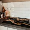 Rivieren van Hout en Hars Inductie beschermer vinyl 3mm klein -sfeer3