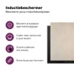 Japandi - Beige - Modern Inductie beschermer vinyl 3mm middel -zzzzzzz-cc-usp